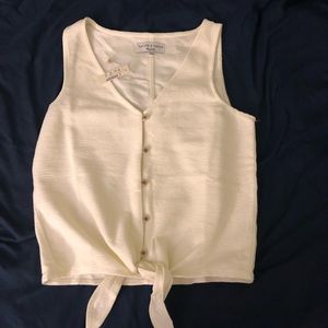 Madewell Texture and Thread Front Tie Tank Top